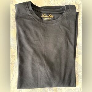 Tasso Elba Black Supima Crew Neck Short Sleeve Tee